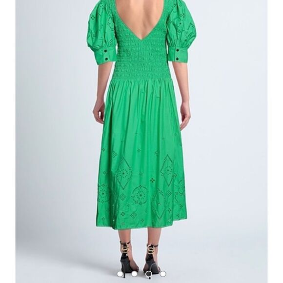 Ganni Green Midi Dress - Picture 5 of 9